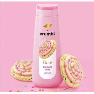 Dove X Crumbl Body Wash Confetti Cake NEW 20oz Crumble